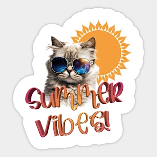 Summer vibes - Cat Sticker